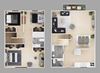 Three Bedroom 1.5 Bath Townhouse 1300 sq ft